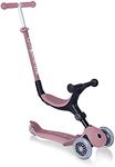 Globber Go Up Foldable Plus ECOlogic 3 Wheel Folding Scooter and Ride On - 15 Months to 7 Years, Kids Toddler Scooter for Boys and Girls with removable seat - 2 Year Warranty (Berries)