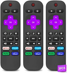 3PCS Replacement Remote Control for All Roku TV, Compatible with TCL TV，forHisense, Onn, Insignia, Sharp, Westinghouse, Element, JVC Roku Smart TV