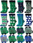 8 Pair Golf Socks for Men Novelty Design Golf Socks Golfer Gift for Men 10-13 Christmas Father‘s Day Gift for Golf Lovers