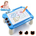 AiTuiTui Magnetic Drawing Board Toys for 3 4 5 Years Old Boys Girls, Montessori Drawing Pad Toys for Toddler Birthday Gifts, Educational Doodle Pad Toys with Legs for Kids (Blue)