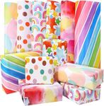 PQCLXUYA Gift Wrapping Paper,6Pcs B