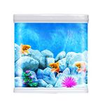 JAINSONS PET PRODUCTS Fish Aquarium Combo Tank Complete Set With Led And Filter (Color May Vary) (T-240F, Capacity-9 Liter) Small