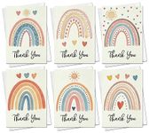 BestaFiesta Thank You Notes Pack of 28 - Rainbow Thank You Notes - For Weddings, Baby Showers, Parties, Family Friends Work Colleagues – 7 Different Designs with White Envelopes