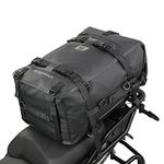 Rhinowalk Motorcycle Tail Bag Motorcycle Pannier Bag Motor Travel Luggage Rear Rack Trunk Professional Motorcycle Accessories 30L Black