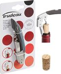 Trudeau Double Lever Corkscrew Wine Bottle Opener with Foil Cutter, Silver