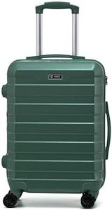 RMW Suitcase Large Medium Cabin Size | Hard Shell | Lightweight | 4 Dual Spinner Wheels | Trolley Luggage Suitcase | Hold Check in Luggage | TSA Combination Lock (Dark Green, Cabin 20")