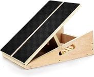 Professional Wooden Slant Board, Adjustable Incline Board and Calf Stretcher, Stretch Board Calf Stretcher Slant Board - Extra Side-Handle Design for Portability