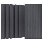 UMIACOUSTICS 6 Packs Acoustic Panel,48 x 24 x 0.4 Inches Flame Retardant Decorative Sound Absorbing Panels, Sound Proof Wall Panels Equidistant Slot for Room,Home Theater,Studio