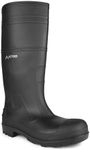 Acton Function 16'' Waterproof PVC Rain Boots, Soft Toe, Adjustable Height, Black, Men's Size 10 Women's Size 12
