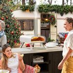 YITAHOME Wood Fired Outdoor Pizza Oven, 12" Portable Pellet Pizza Ovens with Pizza Peel & Pizza Cutter, Woodfire Pizza Maker for Outside Kitchen Cooking Stainless Steel Silver