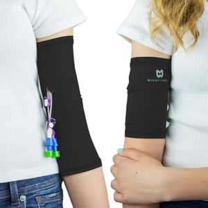 Mighty Well PICCPerfect PICC Line Cover: Soft Touch Double Layer PICC Line Arm Cover | Solid Black, Small