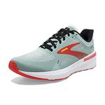 Brooks Men's Launch Gts 9 Sneaker, Blue Surf Black Cherry Tomato, 7.5 UK