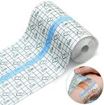 Transparent Dressing Adhesive Bandage Waterproof Bandage Clear Adhesive Bandages Stretch Tape for Tattoos Swimming (6 Inch x 5.47 Yard)