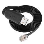 YACSEJAO USB Console Cable 1.8M USB 2.0 to RJ45 Male Serial Flat Cable Compatible with Router/Switch of Cisco, Mac OS, Windows, Linux System