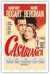 Casablanca - Starring Humphrey Bogart Ingrid Bergman - Vintage Film Movie Poster c.1942 - Master Art Print (Unframed) 12in x 18in