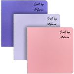 3 pcs Mini Watercolor Sketchbook 10X10cm 300GSM Portable Square Painting Notebook 60pgs (30 Sheets Front Back 2 Textures) Drawing Papers Artists Paper Pads Purple Pink Light Purple