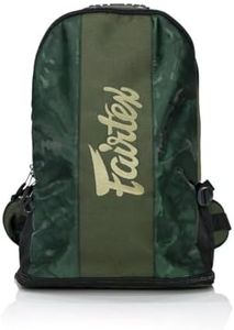 Fairtex BAG4 Backpack Thai Boxing Gym Bag Muay Thai MMA, Green/Camouflage