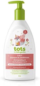 Babyganics 2-in-1 Shampoo and Conditioner for Toddlers, Designed for All Hair Types, Moisturizes and Detangles, Apricot Chamomile, 325 mL Soap Pump, Packaging May Vary