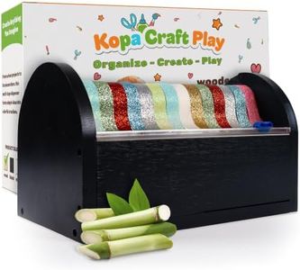 Kopa Craft Play Bamboo Kids Tape Dispenser & Washi Tape Organizer - Black