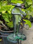 Akriti Brass Metal Aluminum Zen Frog Sculpture for Garden Decoration Statue Gifting Indoor Outdoor Vaastu Feng Shui Money Toad Home Décor Animal Figurine (Saxophone)