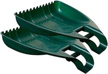 ACCURATE Set of 2 Leaf grabbers, the easy way to keep your outdoor areas tidy, lightweight and easy to use-Forest Green (1)