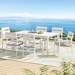 Gardeon 7 pcs Outdoor Dining Set, A