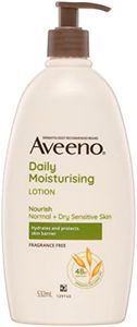 Aveeno Daily Moisturising Non-Greasy Fragrance Free Body Lotion 48-Hour Hydration Soothe Normal Dry Sensitive Skin 532mL