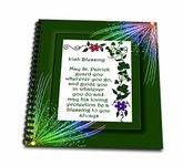 3dRose db_11697_2 Irish Blessings Memory Book, 12 by 12-Inch