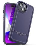 ENCASED Rebel Armor Designed for iPhone 15 Case Purple, Protective Heavy Duty Phone Cover (Royal Grape)