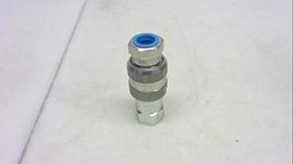 Parker Hannifin TC-371 Series TC Steel Hydraulic High Pressure Quick Coupler with Sleeve Lock, Poppet Valve, 3/8" Body Size, 3/8"-18 NPSF NPT Thread Size, 2.48" Length