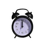 Twin Bell Alarm Clock, Loud Mechanical Wind-Up Alarm Clock for Bedroom Office Easy to Read, Black