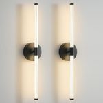 Wall Sconce Black Led Wall Sconces Set of 2 with Acrylic Stripe Wall Light Sconces Wall Lighting Wall Sconces Lighting Indoor Applique Murale Interieur Wall Lamp Luminaire Mural for Bathroom