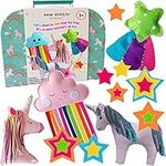 ARTIKA Sewing KIT for Kids, DIY Craft for Girls, The Most Wide-Ranging Kids Sewing Kit Kids Sewing Supplies, Includes a Booklet of Cutting Stencil Shapes for The First Step in Sewing. (Unicorn kit)