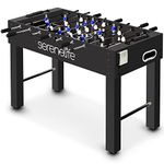 SereneLife 48” Foosball Table - Competition Size, Portable Soccer Game for 2-4 Players, Tabletop or Standing, Includes 2 Balls & Drink Holders, Perfect for Kids & Adults