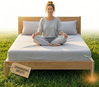 Grounding Sheets King, Extra Soft 95% Organic Cotton for Sleep Improvement & Muscle Relaxation, Grounded Sheets, Earthing Grounding Bed Sheets, Grounding Mattress Pad Bedding with Pen Tester
