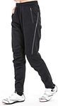 CATENA Women's Outdoor Windproof Cycling Pant Winter Fleece Thermal Athletic Long Pants for Snow Running Hiking, Black, Small