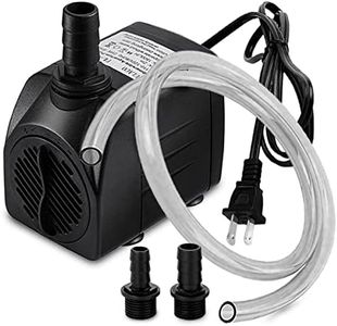 PULACO 400GPH Submersible Water Pump with 5 ft Tubing, 25W durable fountain water pump for Pond Fountain, Aquariums Fish Tank, Statuary, Hydroponics