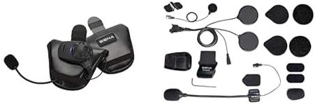 Sena SPH10HD-FM-01 Half-face Motorcycle Bluetooth Headset and Intercom with Built-in FM Tuner (Dual Pack) and Helmet Clamp Kit for SMH5 /SPH10H-FM