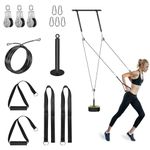 FASPUP Cable Pulley System, DIY Weight Pulley System for Gym Triceps Pulley System Attachment Home Gym Equipment for Lat Pull Down, Arm Workout