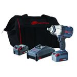 Ingersoll Rand W7172-K22 3/4" Impact Wrench and 2 Battery Kit, 4 Power Modes, Brushless Motor, 1500 ft-lbs Nut Busting Torque, 1000 ft-lbs Max Torque, LED Light Ring, Gray