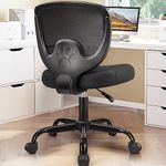 Primy Office Chair Ergonomic Desk Chair, Breathable Mesh Mid Back Computer Chair with Adjustable Height Comfortable Armless Executive Rolling Swivel Task Chair with Wheels for Home Studying Gaming