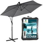 Divine Style 3m Cantilever Parasol Umbrella, our Large Garden Parasol Includes a Free Waterproof Cover. The Perfect Garden Umbrella Parasol with Superb Stability, Versatility and Sun Shades for Garden