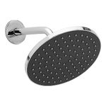 Hindware ABS 200mm Single Flow Overhead Shower | Wall Mounted | Chrome Finish & Nickel Plating | Without Arm | Rubbit Cleaning System | Sustains High Water Pressure
