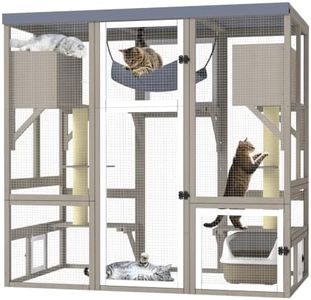 PetsCosset 61.5" L Walk-in Catio Outdoor Cat Enclosure for Multiple Cats
