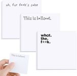 TIESOME Funny Sticky Note, 3 Pcs(150 Sheets) Funny Spoof Notes Rude Posted Notes Desk Accessories Adult Note Pads Set Sassy Office Supplies Novelty Memo Pads Sticky Note for Friends Co-Workers Boss(A)