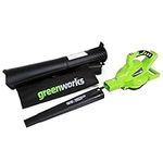 Greenworks 40V 185 Mph Variable Speed Cordless Blower Vacuum, Battery and Charger Not Included 24222