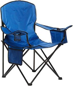 AmazonBasics Extra Large Padded Folding Outdoor Camping Chair with Bag - 97 x 61 x 91 Cms, Blue