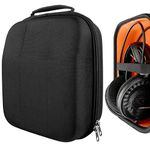 Geekria Shield Headphones Case Compatible with Audio-Technica ATH-AD900X, ATH-AG1X, ATH-AD500X, ATH-R70X Case, Replacement Hard Shell Travel Carrying Bag with Cable Storage (Black)