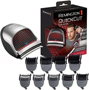 Remington Máquina de Cortar Pelo QuickCut, Cortapelos con Cable e Inalámbrico, Cuchilla Ancha para Mayor Cobertura, Tecnología CurveCut, 9 Peines, 40 min Autonomía, Diseño Ergonómico - HC4250
