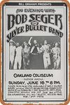 Muzuputs Bob Seger and The Silver Bullet Band Poster 12 X 8 Inches Vintage Retro Metal Tin Sign Art Decor